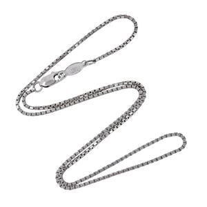 Estate Judith Jack Sterling Silver 925 1.3mm Box Link Chain Necklace 16"